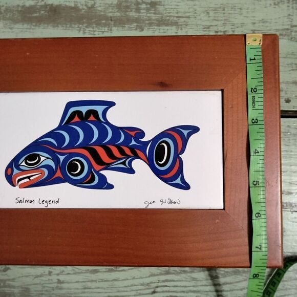 Vintage Joe Wilson Salmon Legend Wooden Box Removable Top - Picture 11 of 12